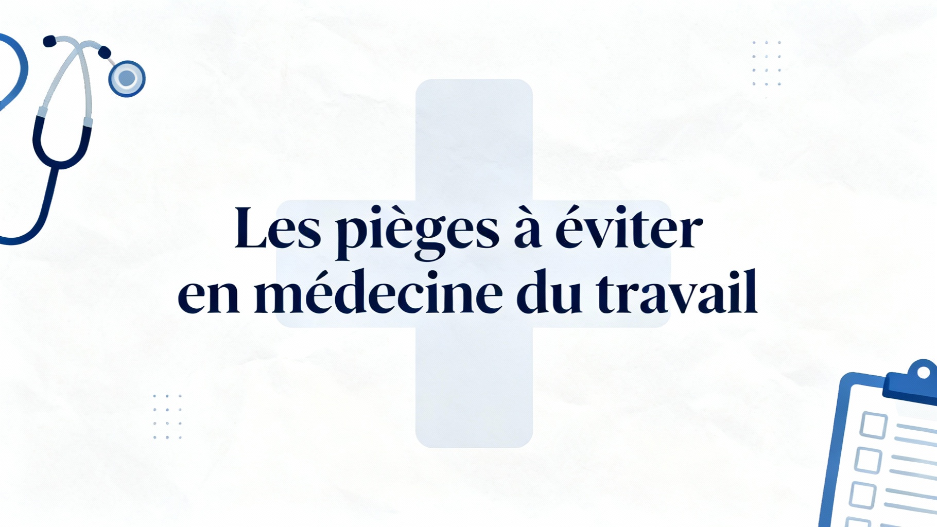 Les pièges à éviter en médecine du travail